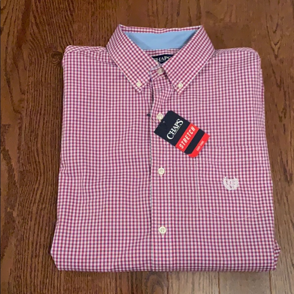 Men’s Chaps Plaid Longsleeve Dress Shirt